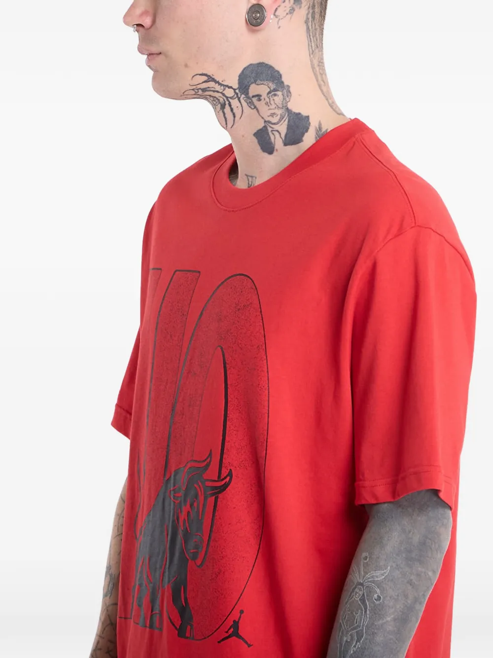 Jordan Brooklyn T-shirt met print Rood