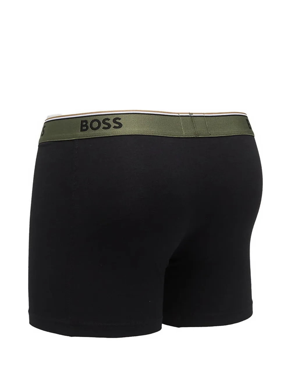 BOSS Drie boxershorts met logoband en logo-print Zwart