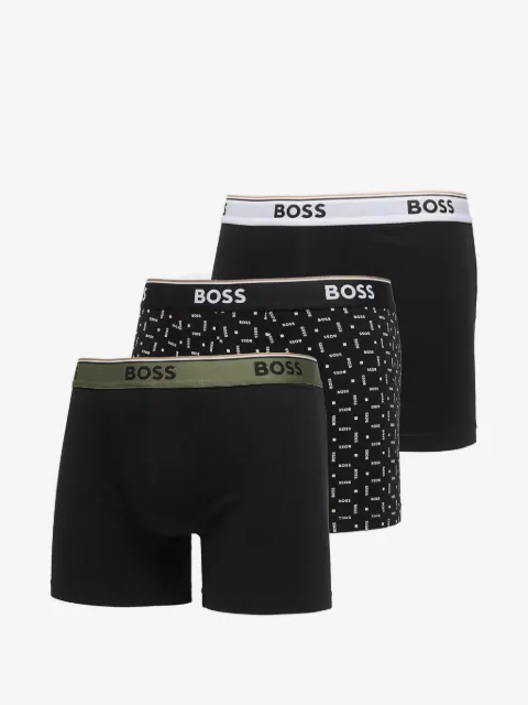 BOSS logo-waistband logo-print boxers (set of three)