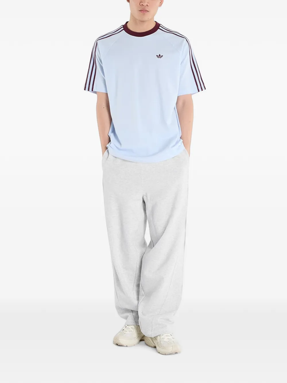 adidas Britcore raglan-sleeve T-shirt Blauw