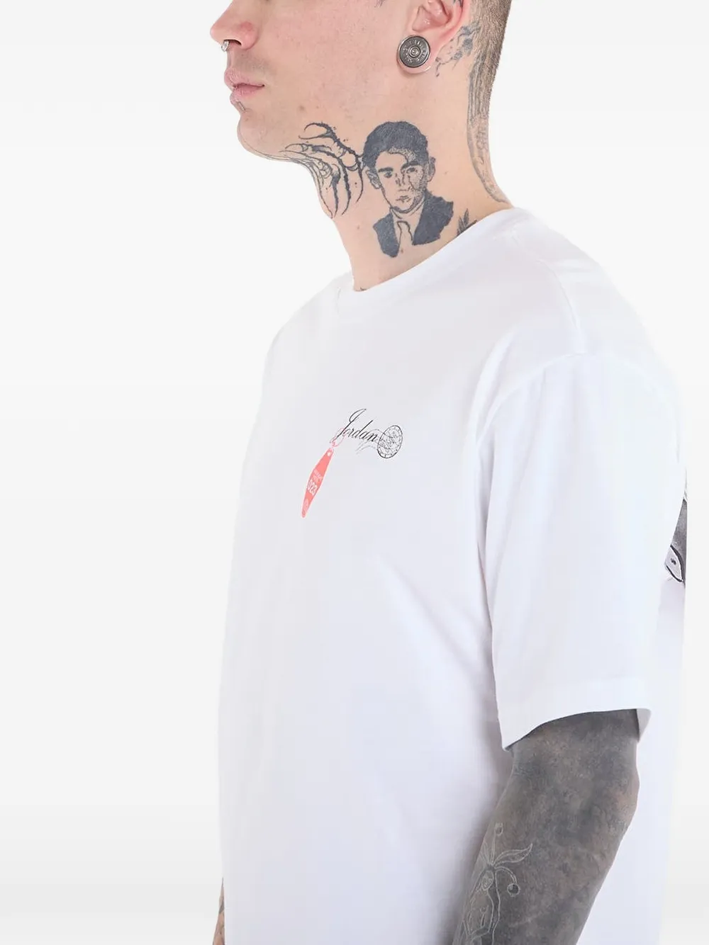 Jordan T-shirt met grafische print Wit