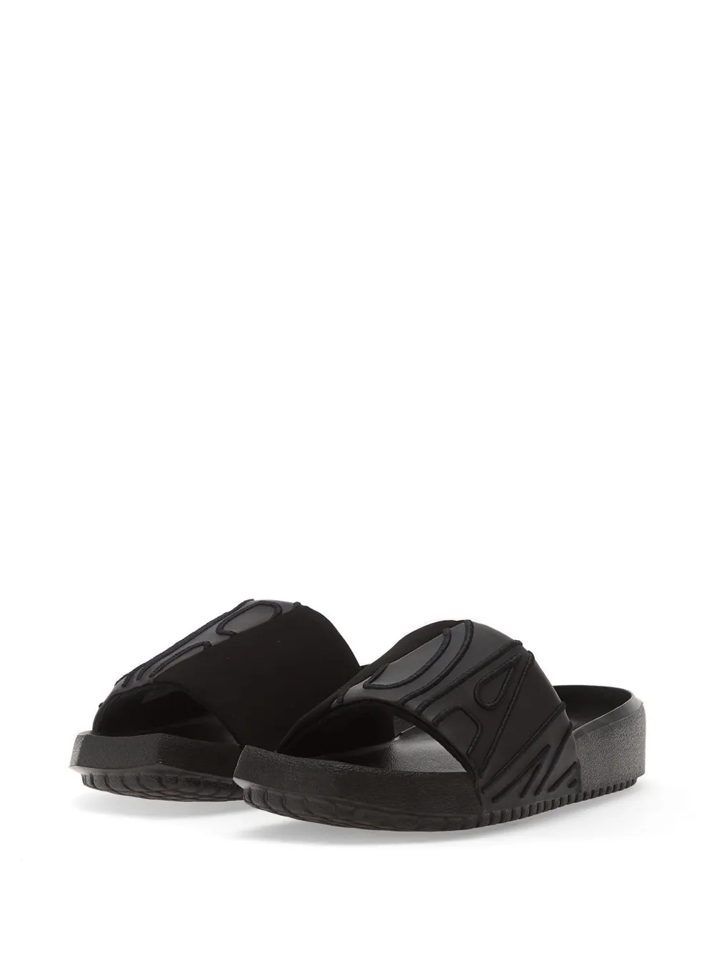 Jordan Nola slippers met logo-reliëf Zwart