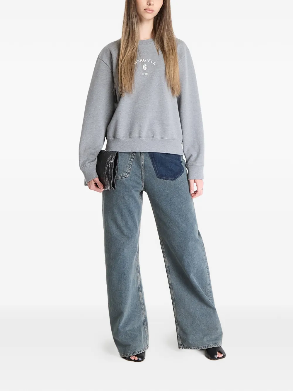 MM6 Maison Margiela Sweater met logoprint Grijs