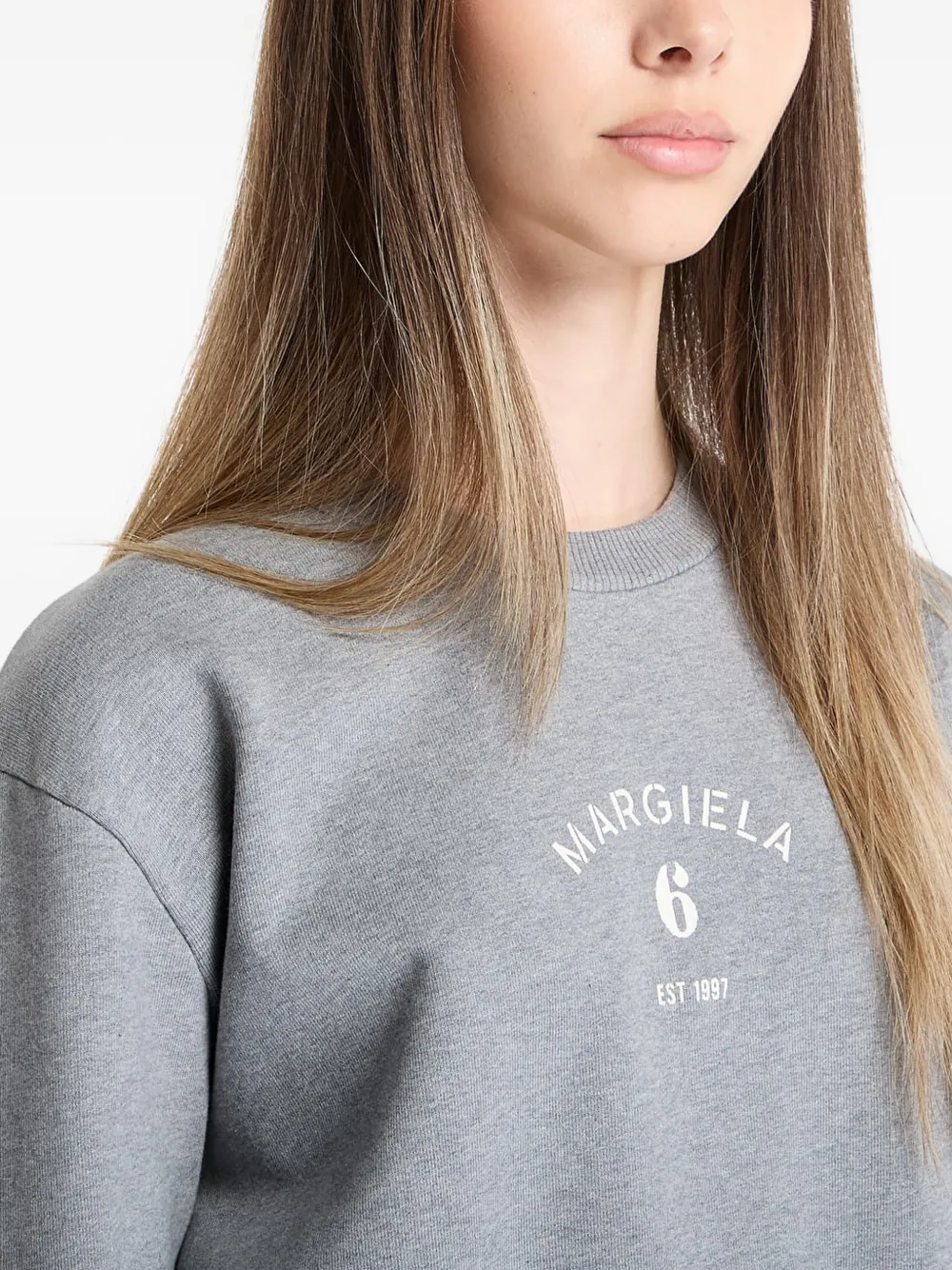 MM6 Maison Margiela Sweater met logoprint Grijs