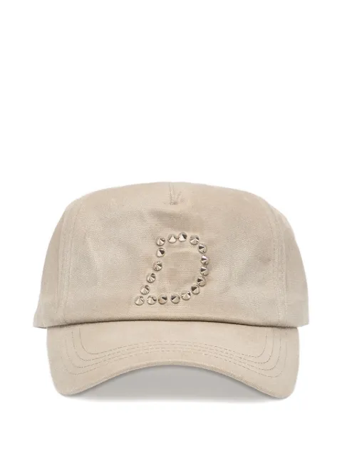 dime stud-embellished waxed cap