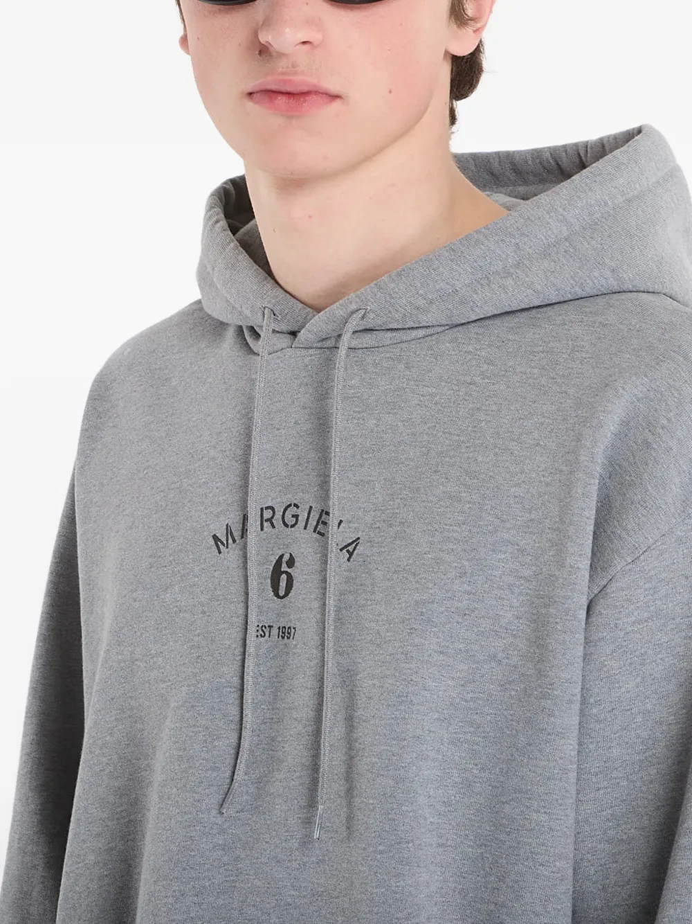 MM6 Maison Margiela Hoodie met logoprint Grijs