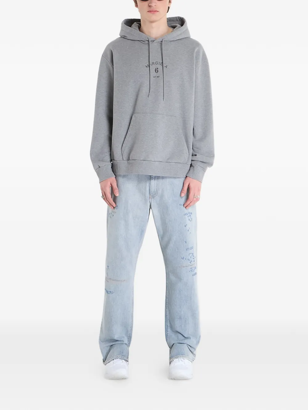 MM6 Maison Margiela Hoodie met logoprint Grijs