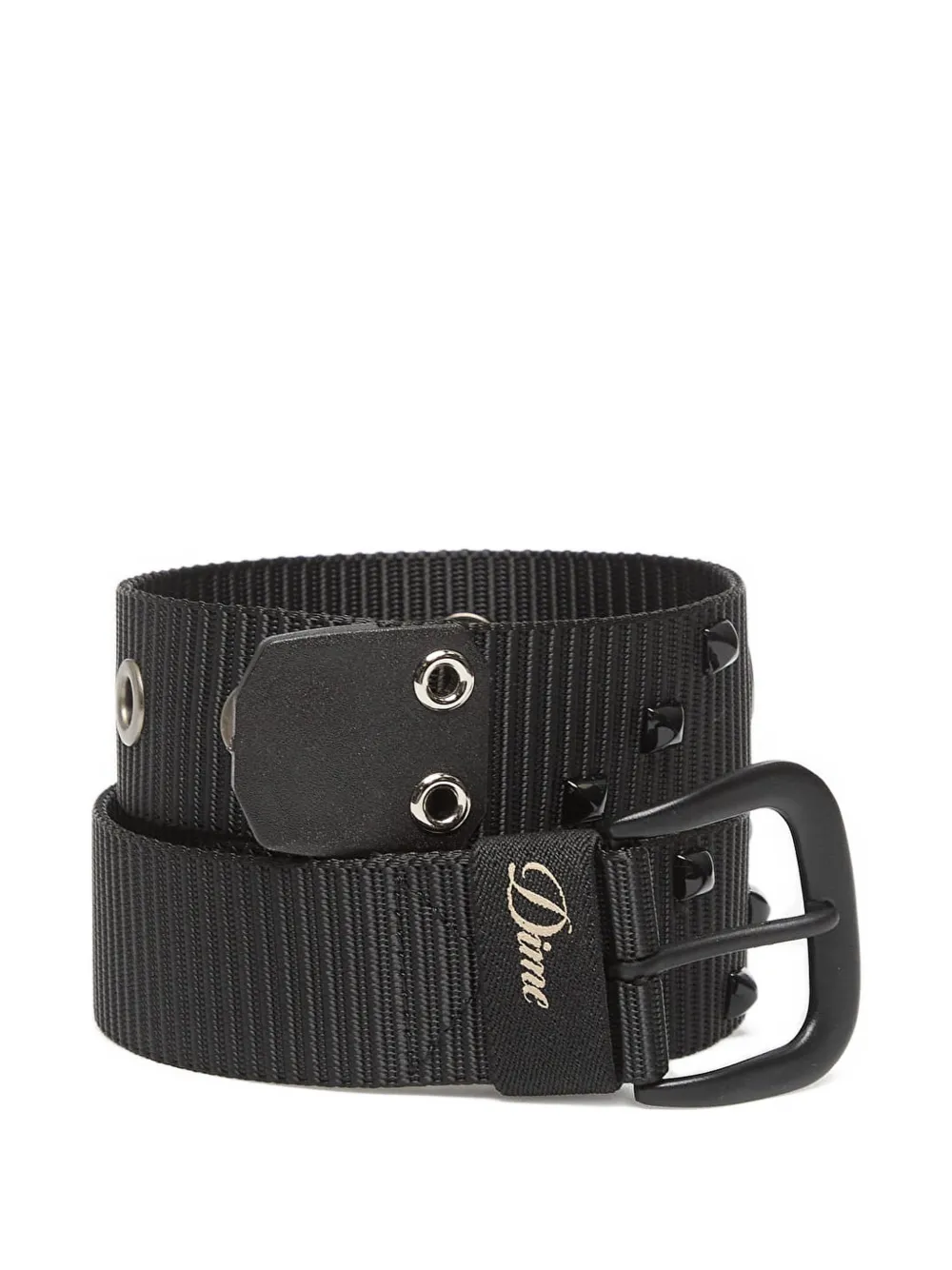 dime studded eyelet belt - Nero