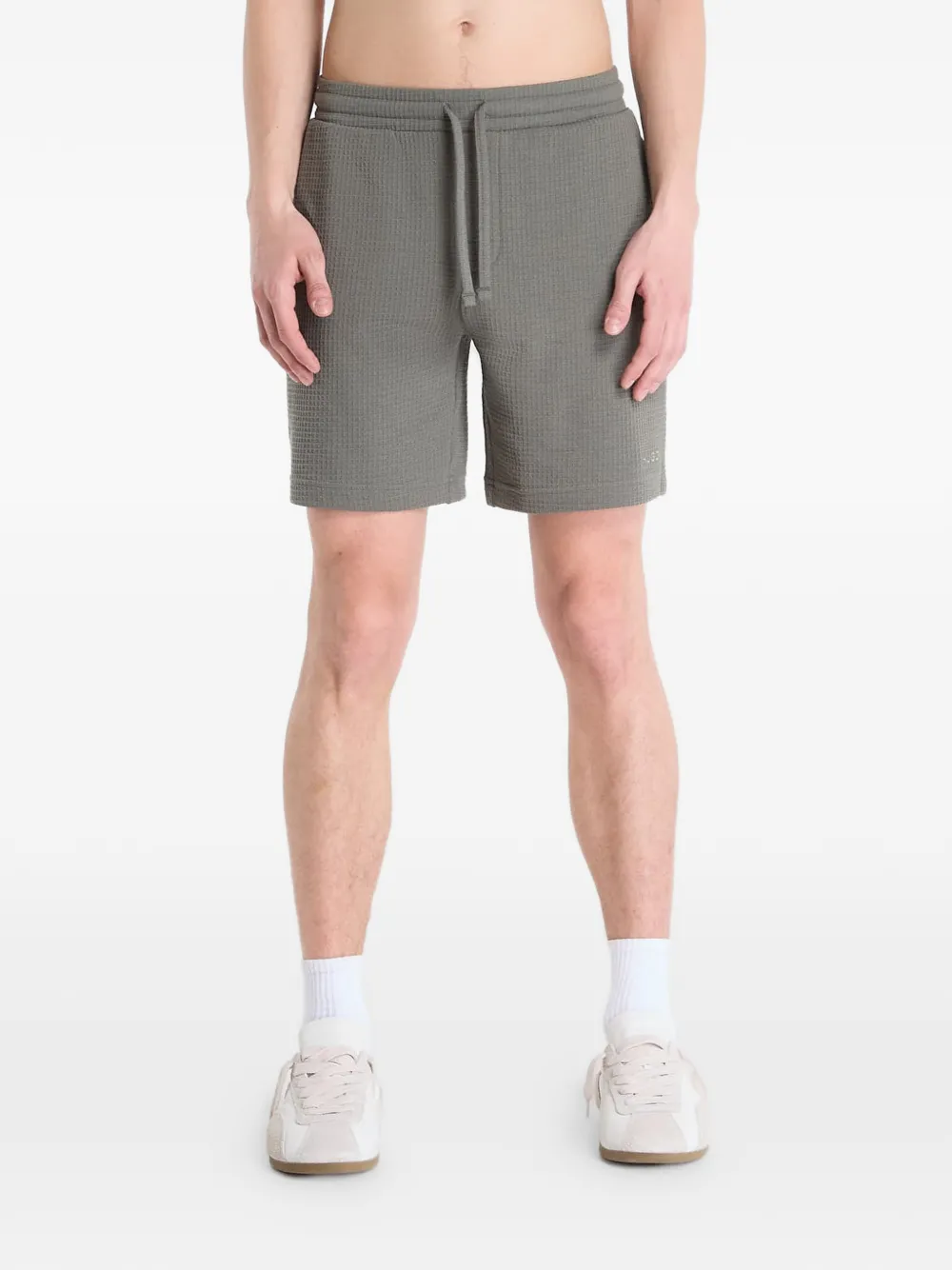 HUGO waffle-knit pajamas shorts - Grün
