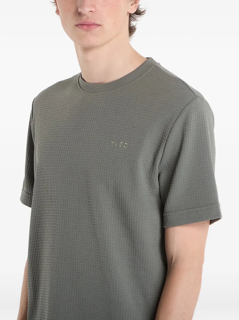 HUGO Pyjamashirt met logoprint Groen