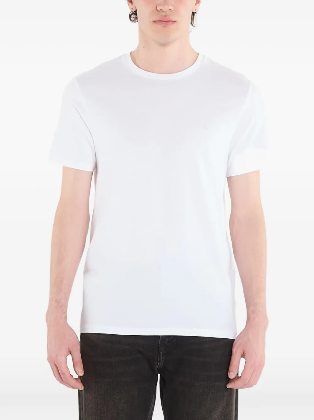 Calvin Klein embroidered-logo T-shirt - Bianco