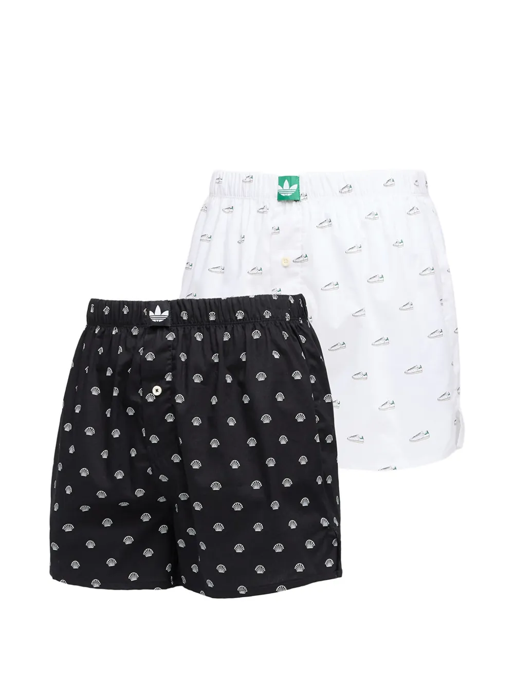 adidas graphic-print woven boxers (set of two) - Schwarz