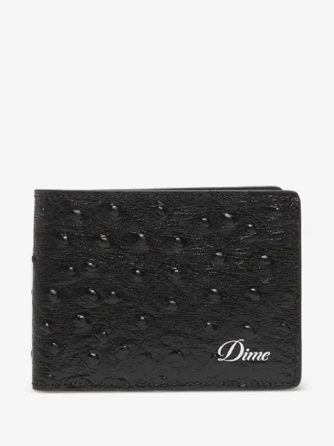 dime محفظة ببروش شعار الماركة وتأثير نعام