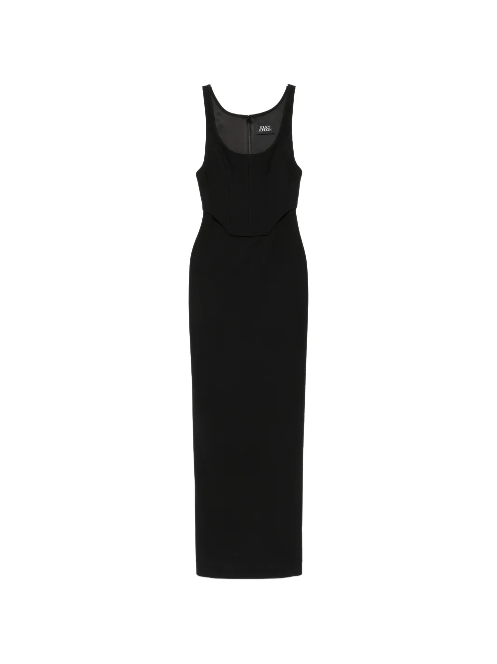 Solace London Noor corset-style maxi dress - Nero