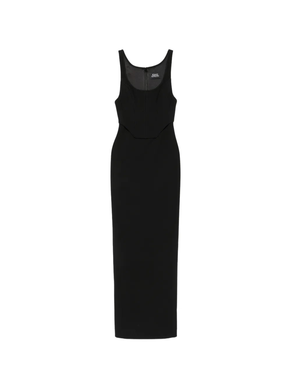 Solace London Noor corset-style maxi dress - Nero