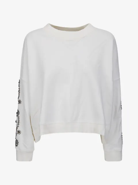 Htc Los Angeles stud-embellished paisley-pattern sweatshirt