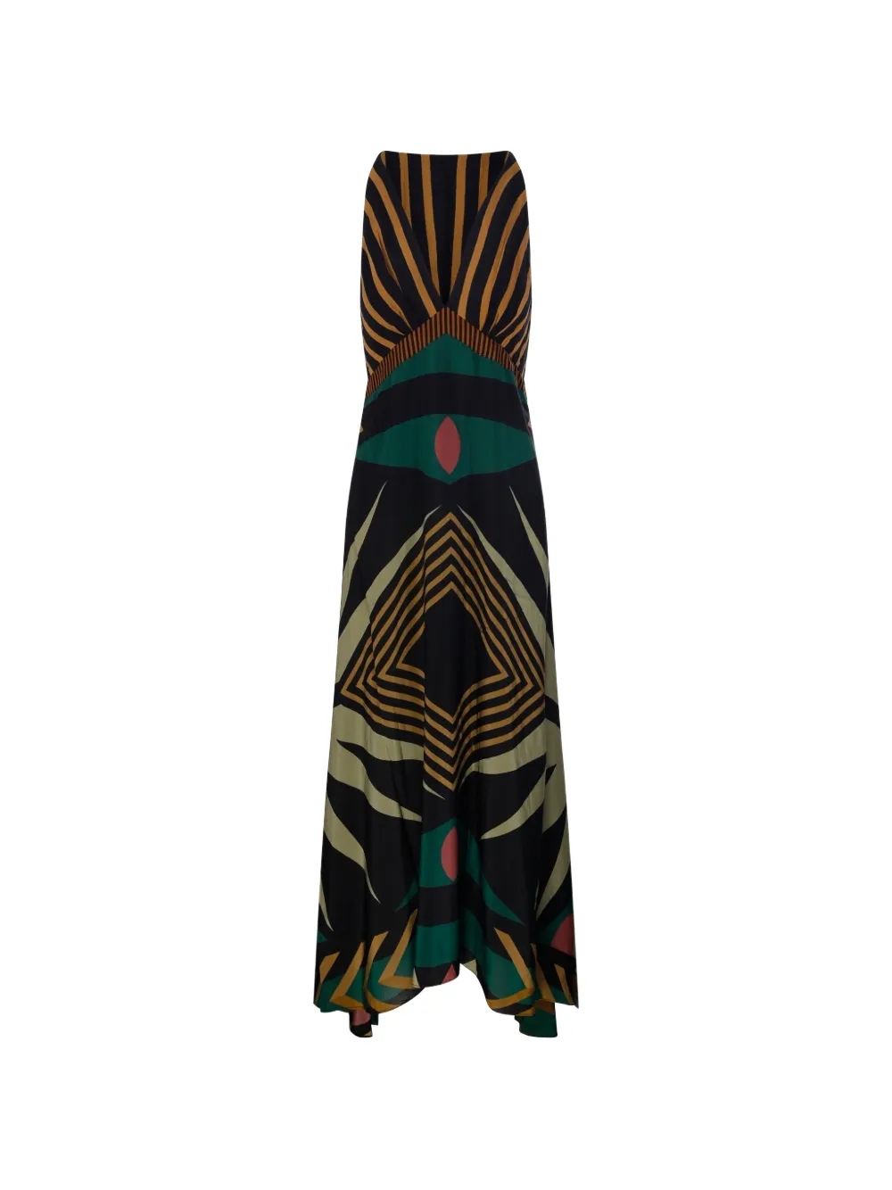 Volantis Art Summer midi dress - Nero