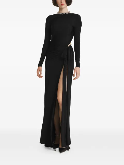 2310 STUDIO cut-out side-slit maxi dress