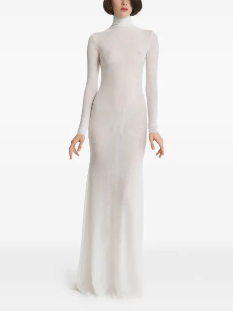 2310 STUDIO mesh high-neck maxi dress