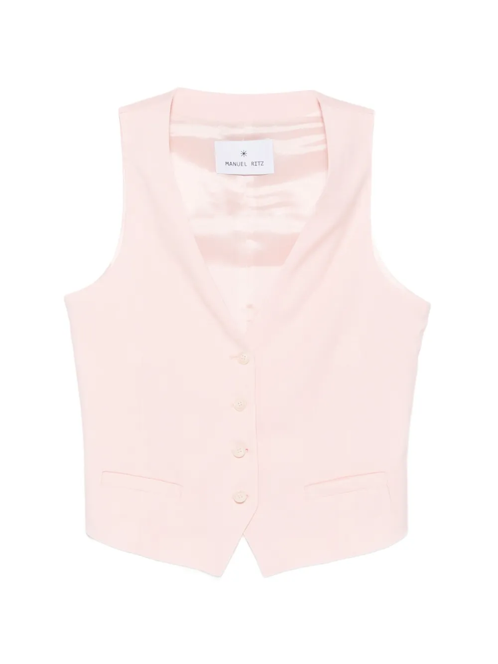 Manuel Ritz v-neck button-up waistcoat - Rosa