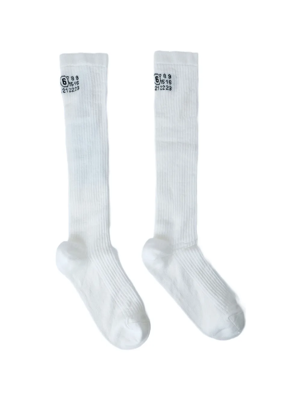 MM6 Maison Margiela ribbed-knit socks - Bianco