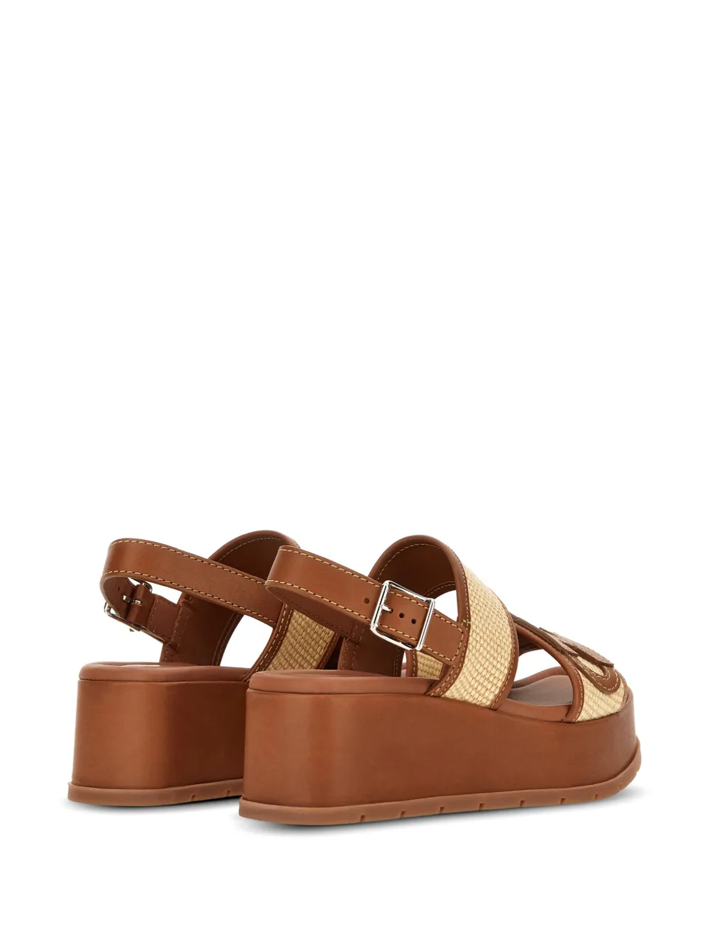 Hogan H703 sandalen met leren afwerking Bruin