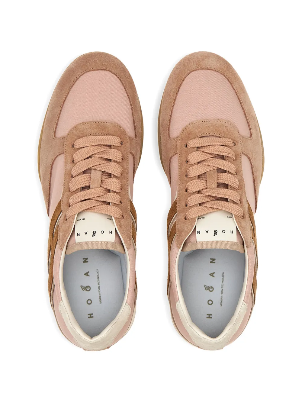 Hogan Olympia-Z sneakers met suède vlakken Roze