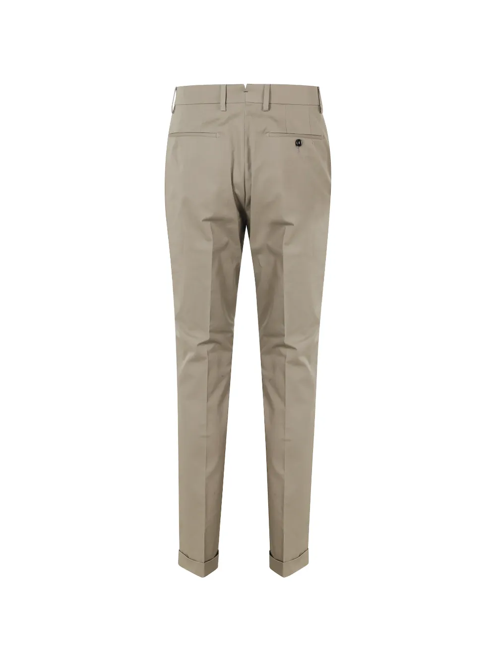 Berwich Plooibroek met omgeslagen pijpen Beige