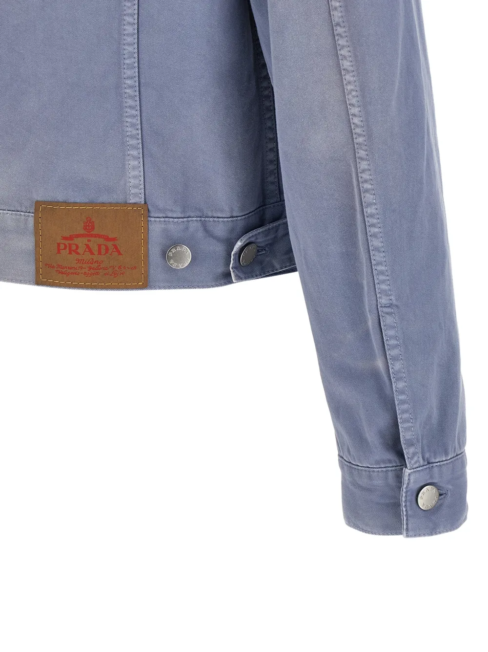 Prada Katoenen jack met geverfd effect Blauw