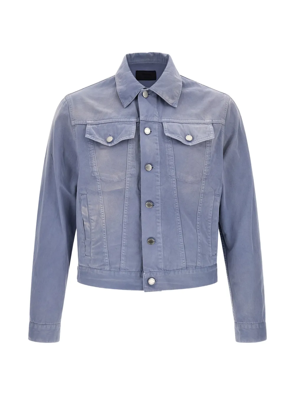 Prada garment-dyed cotton jacket - Blau
