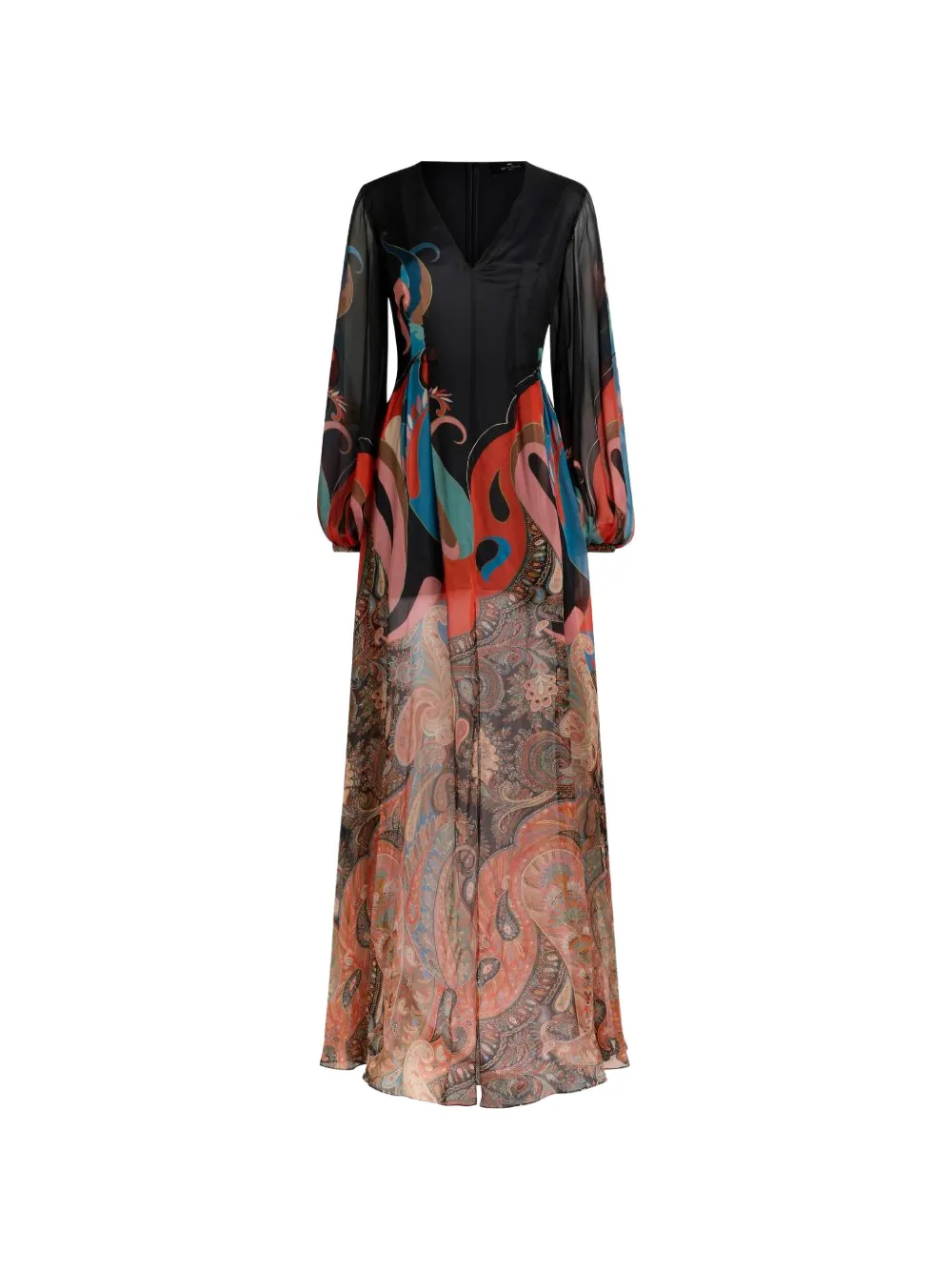 ETRO paisley-print maxi dress - Nero