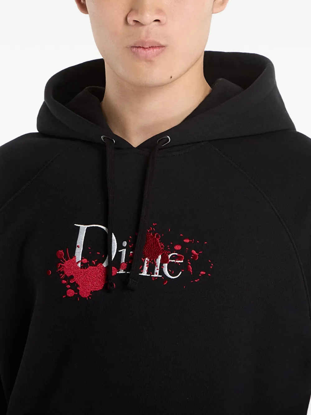 dime Hoodie met logodetail Zwart