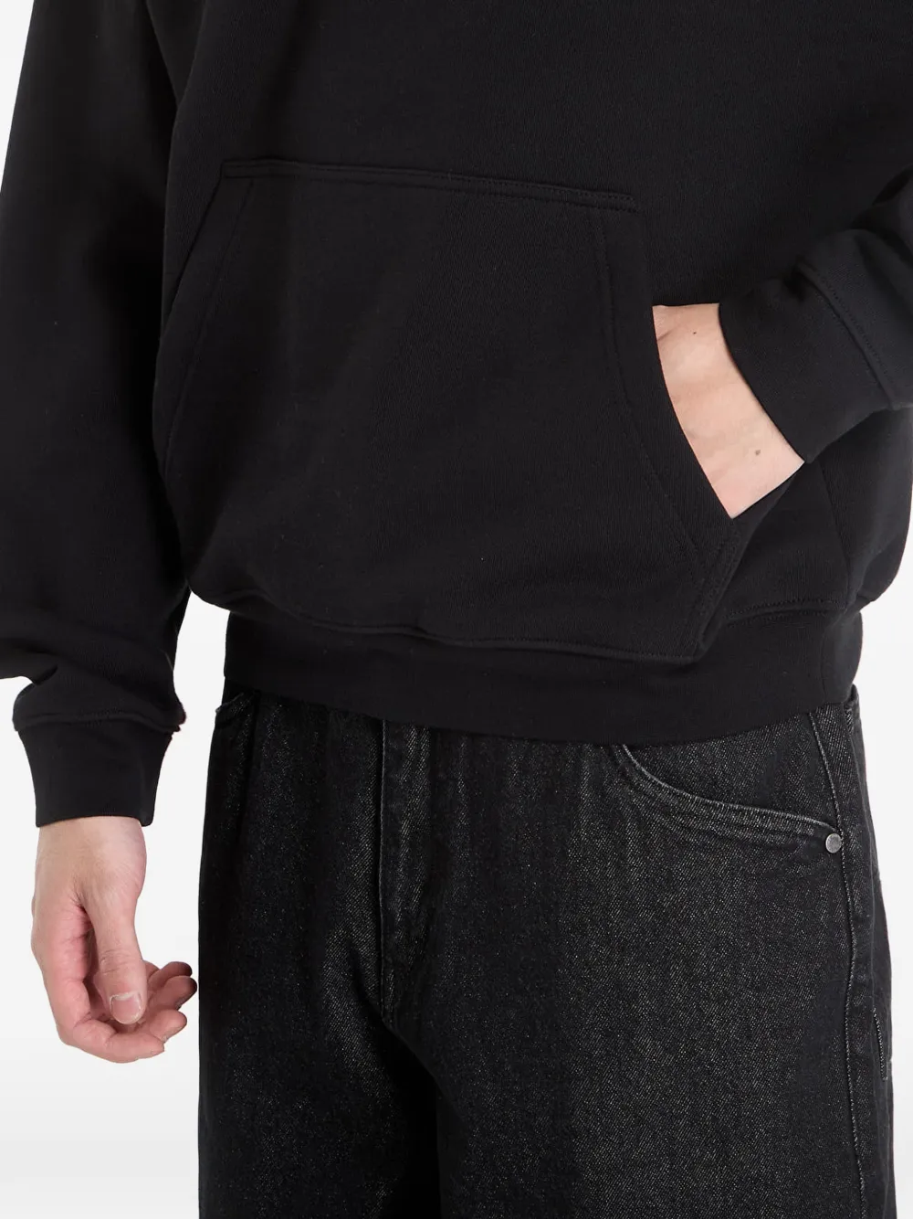 dime Hoodie met logodetail Zwart