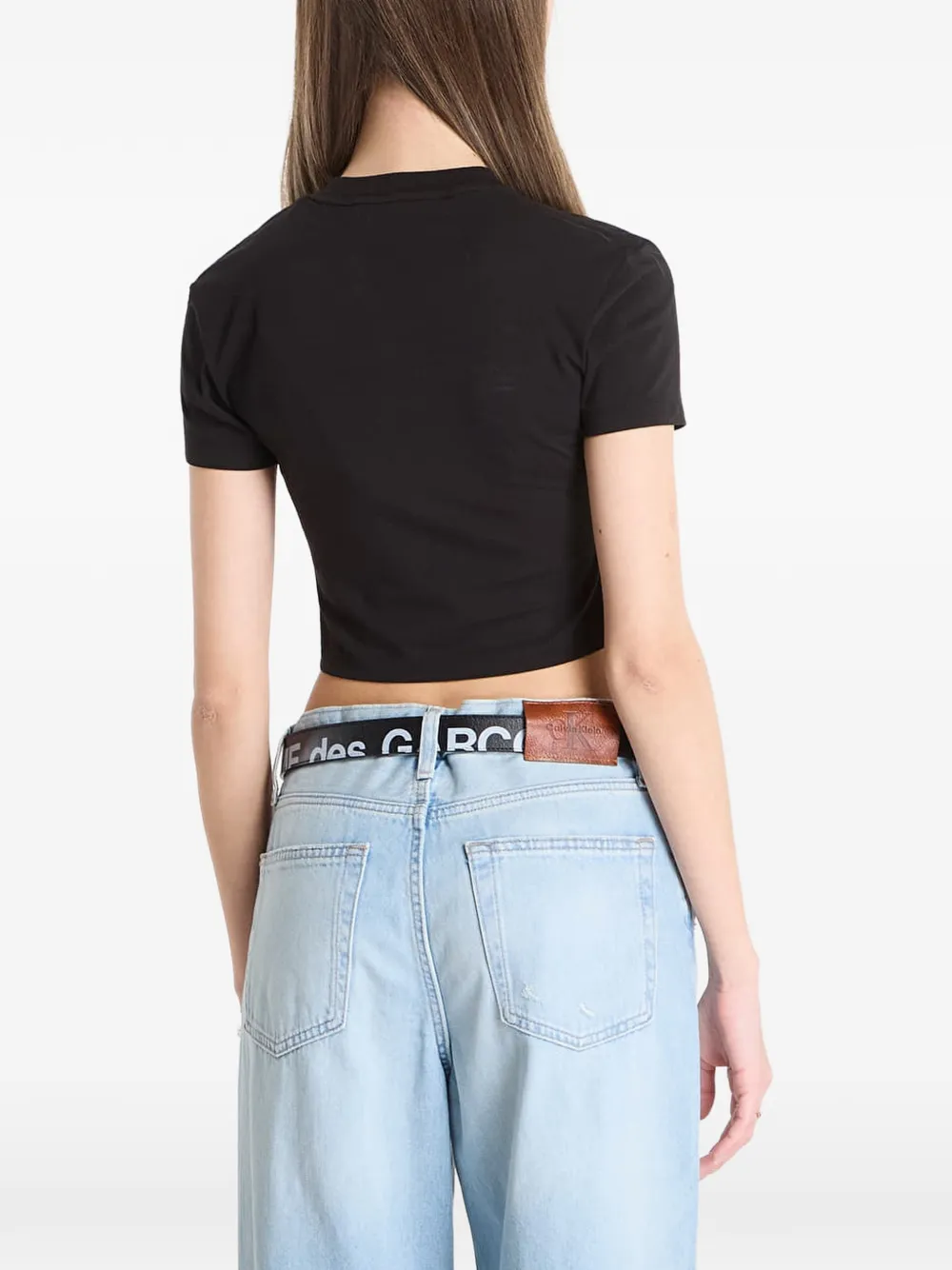 Palm Angels T-shirt met logoprint Zwart