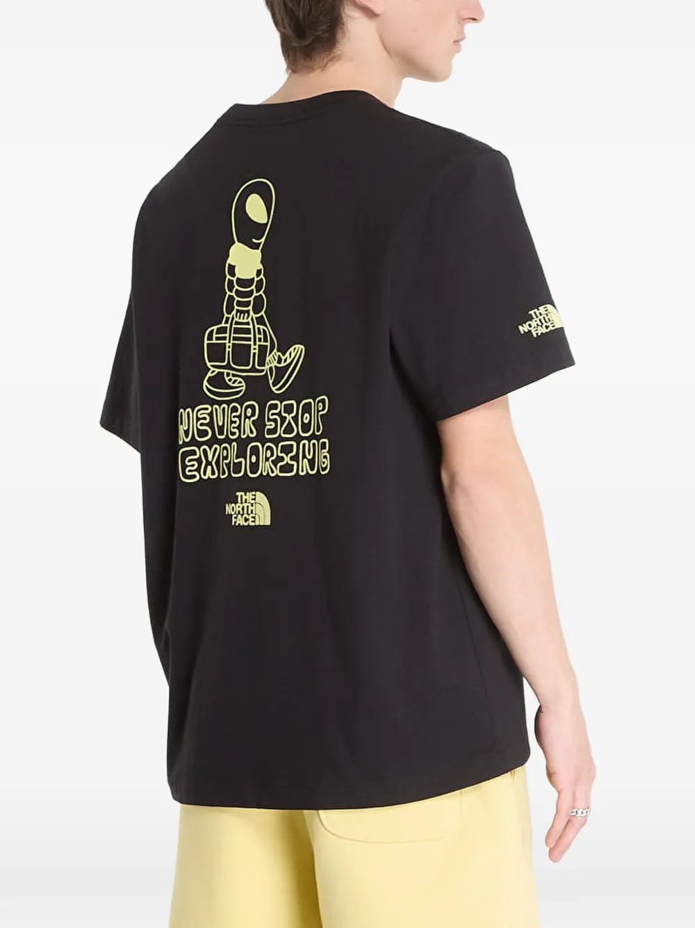 The North Face T-shirt met grafische print Zwart