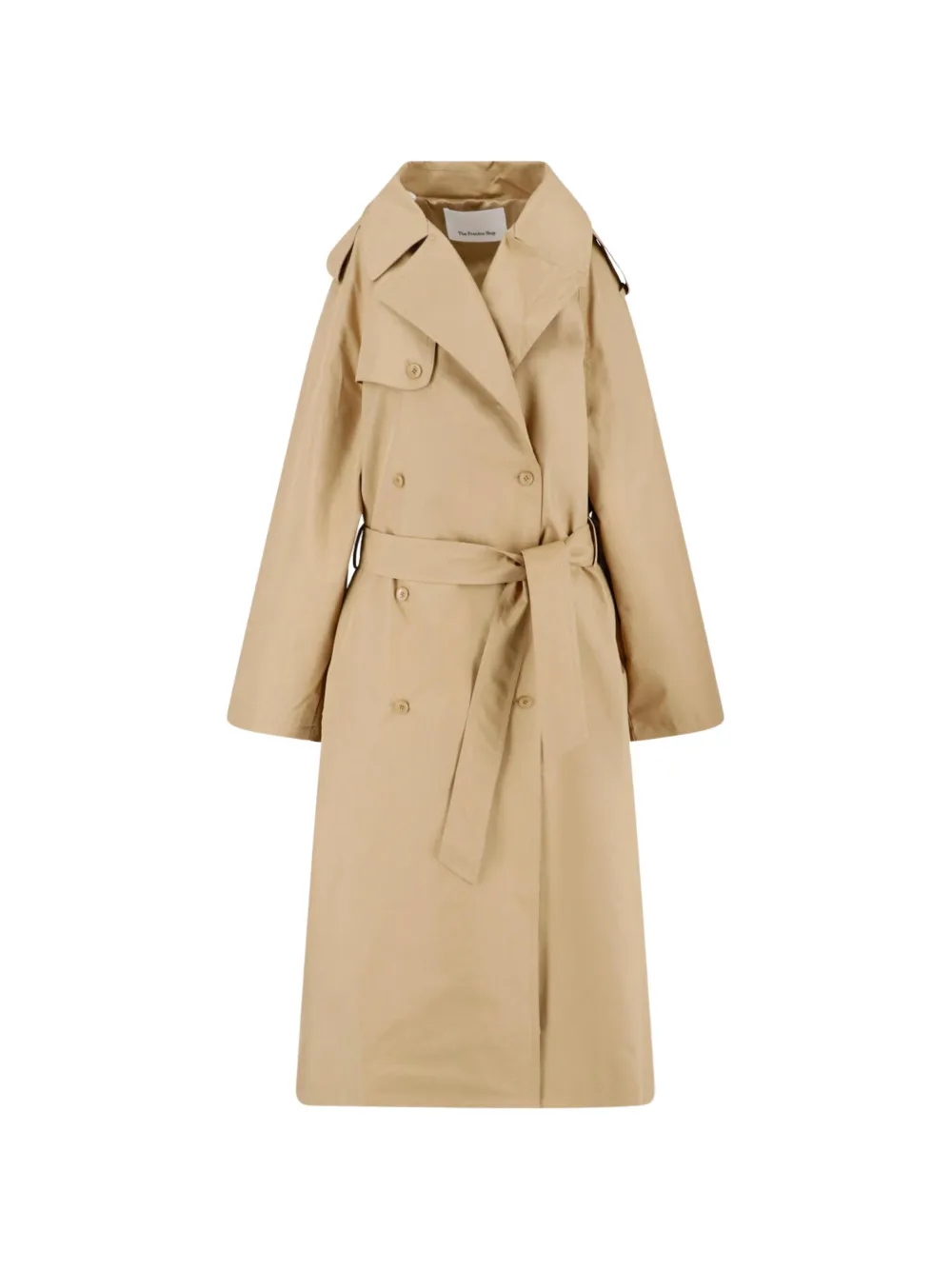 The Frankie Shop Riva double-breasted trench coat - Toni neutri