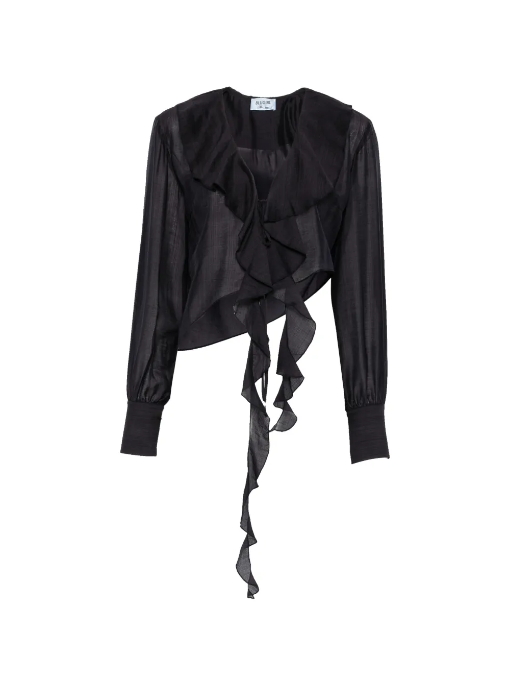 Blugirl ruffled cropped blouse