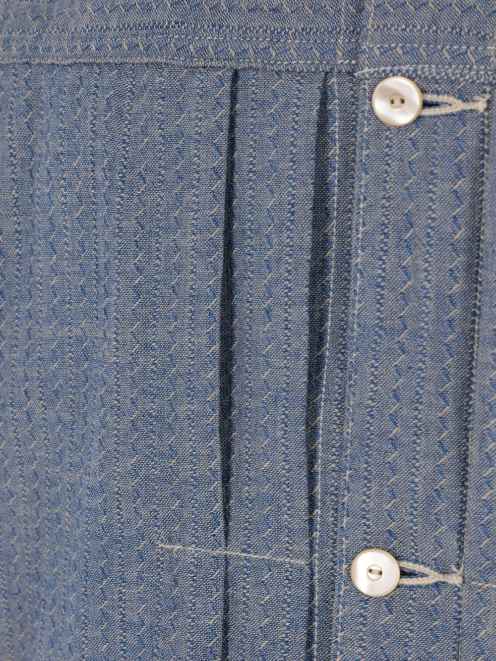  Taiga Takahashi Veste Plissée à Motif De Chevrons - Bleu 