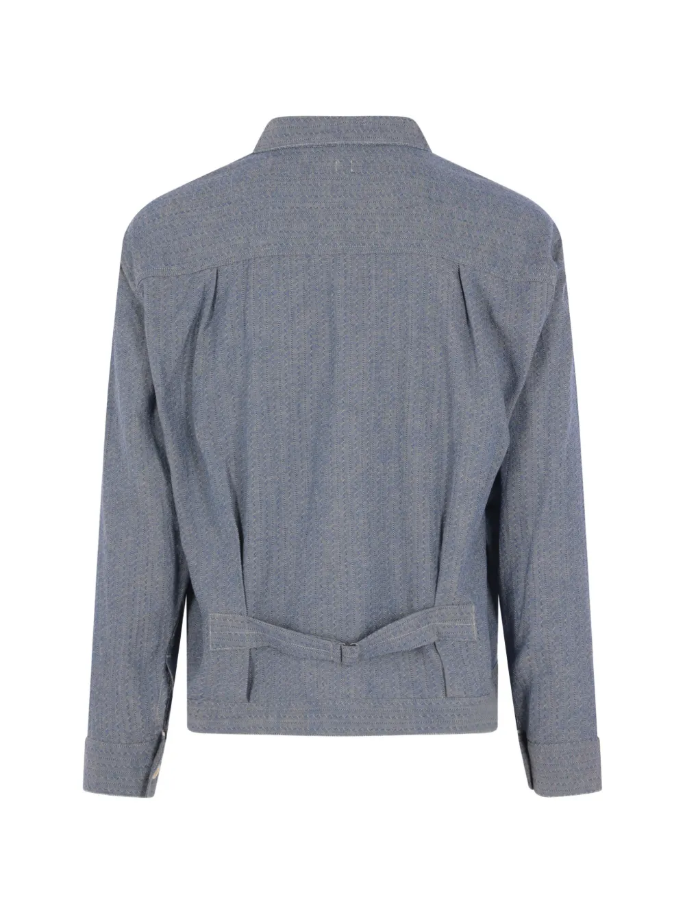 Taiga Takahashi Veste Plissée à Motif De Chevrons - Bleu 