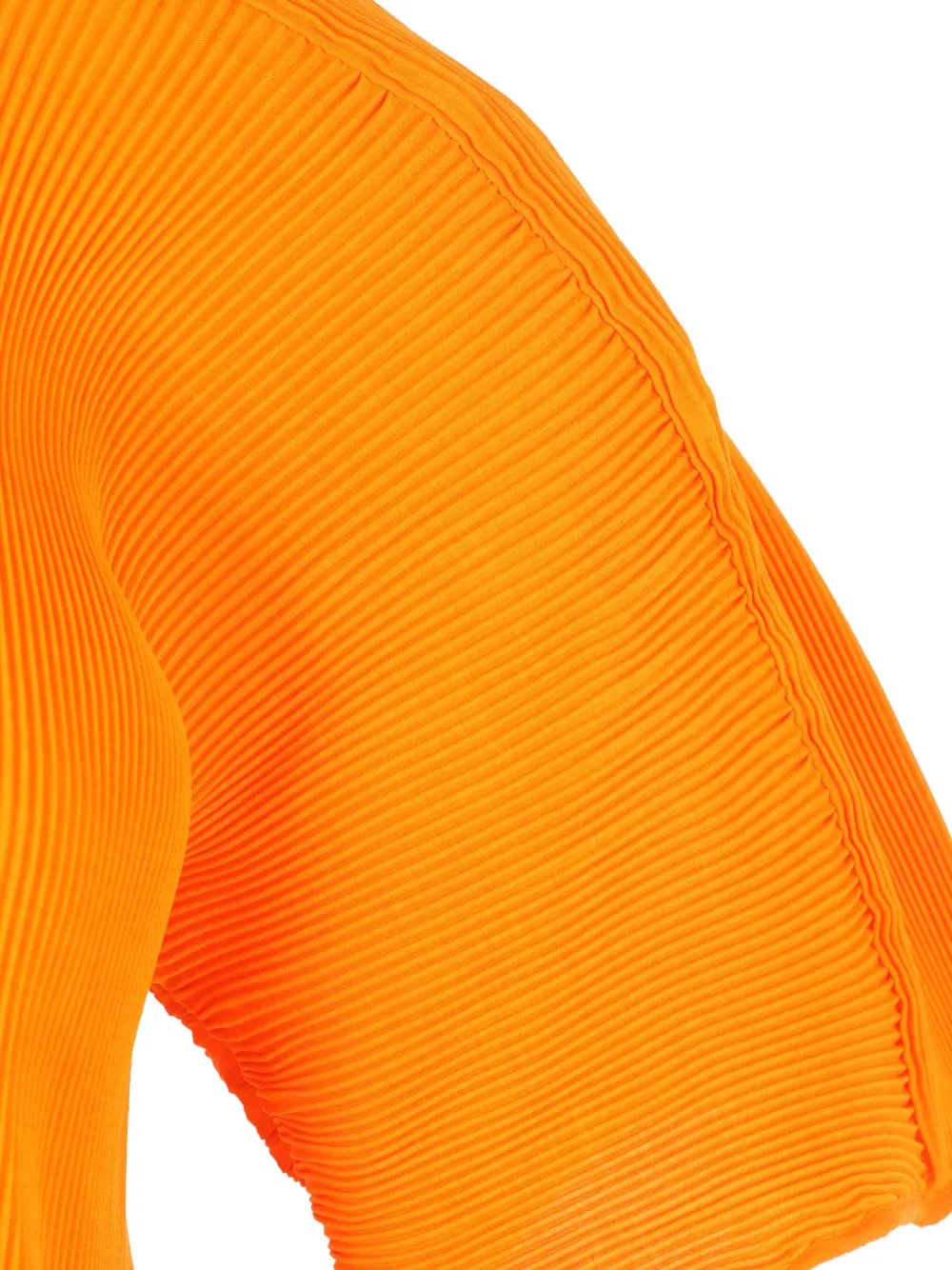 Melitta Baumeister Geplooide jurk met gewelfde afwerking Oranje