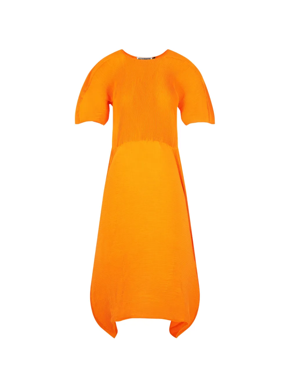 Melitta Baumeister pleated curved-hem dress - Orange