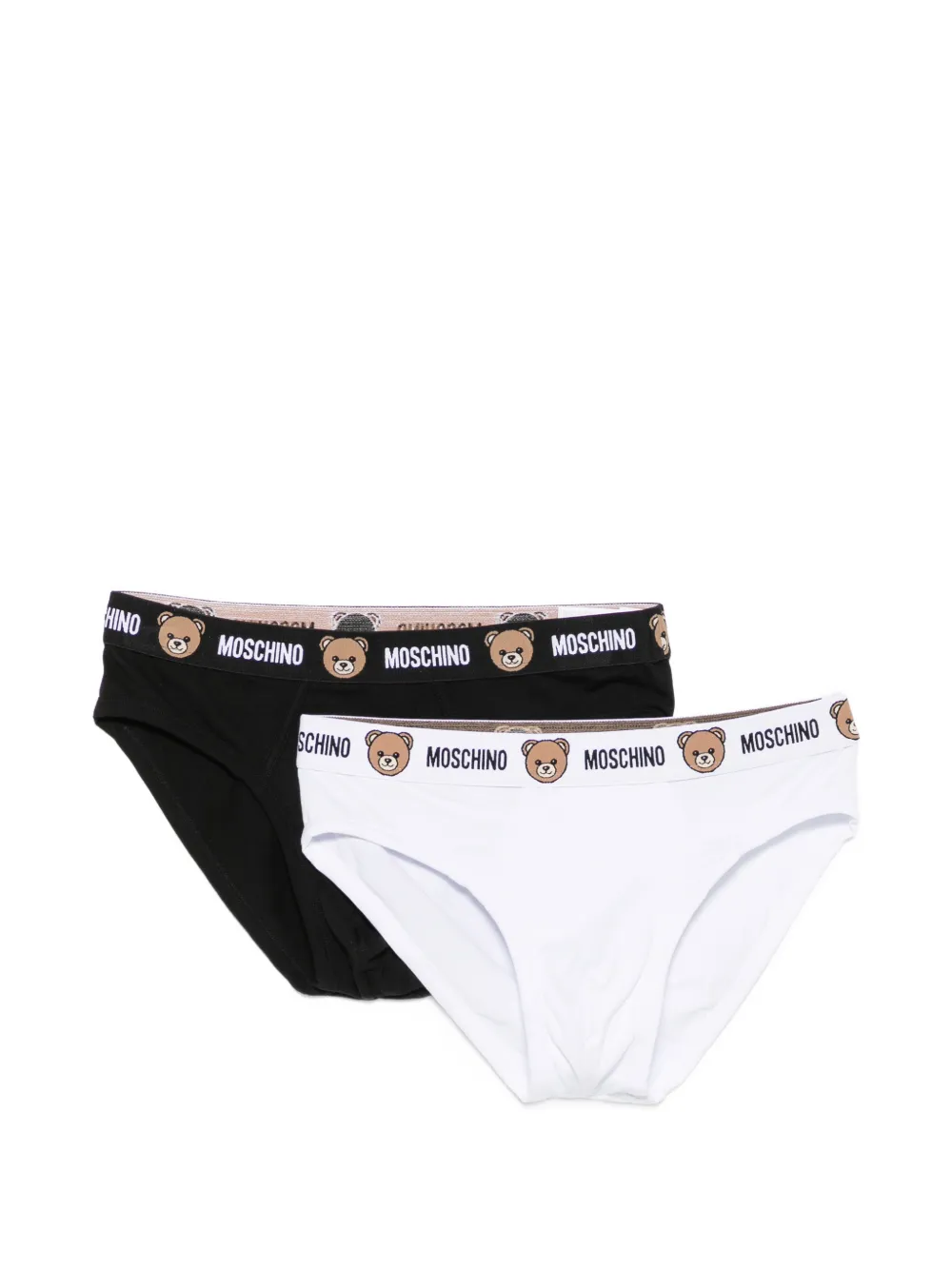 Moschino Teddy Bear logo-waistband briefs (set of two) - Nero