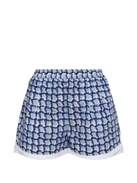 Marni geometric-print elasticated-waistband shorts