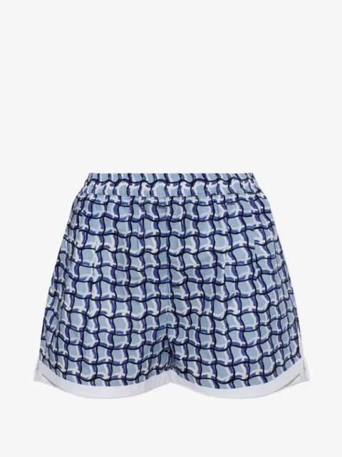 Marni shorts con pretina elástica y estampado geométrico