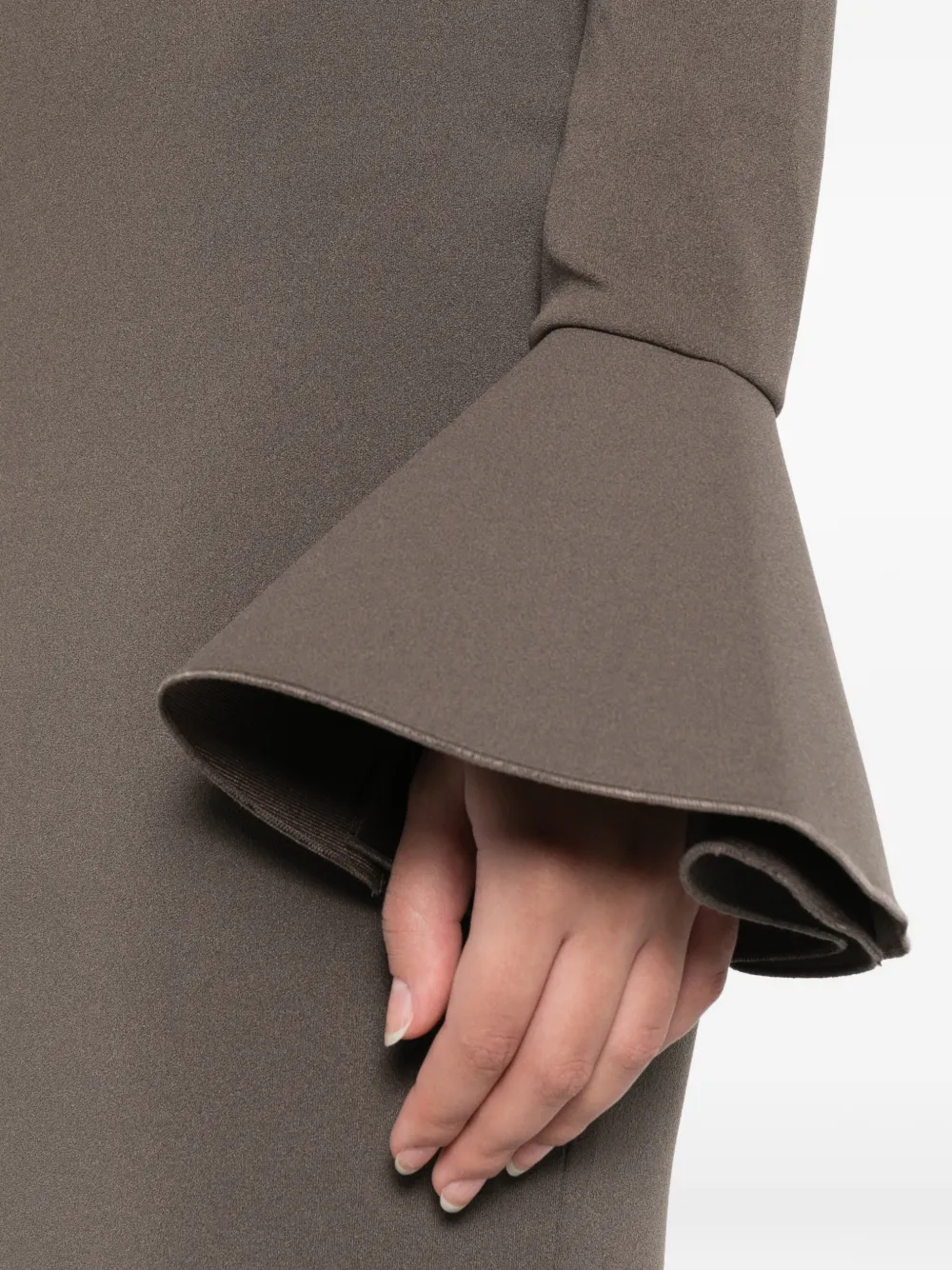 Solace London Alicia maxi-jurk met flared mouwen Grijs