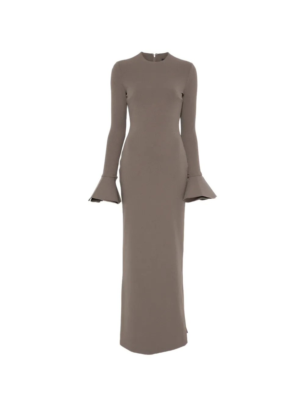 Solace London Alicia flare-sleeve maxi dress - Grigio