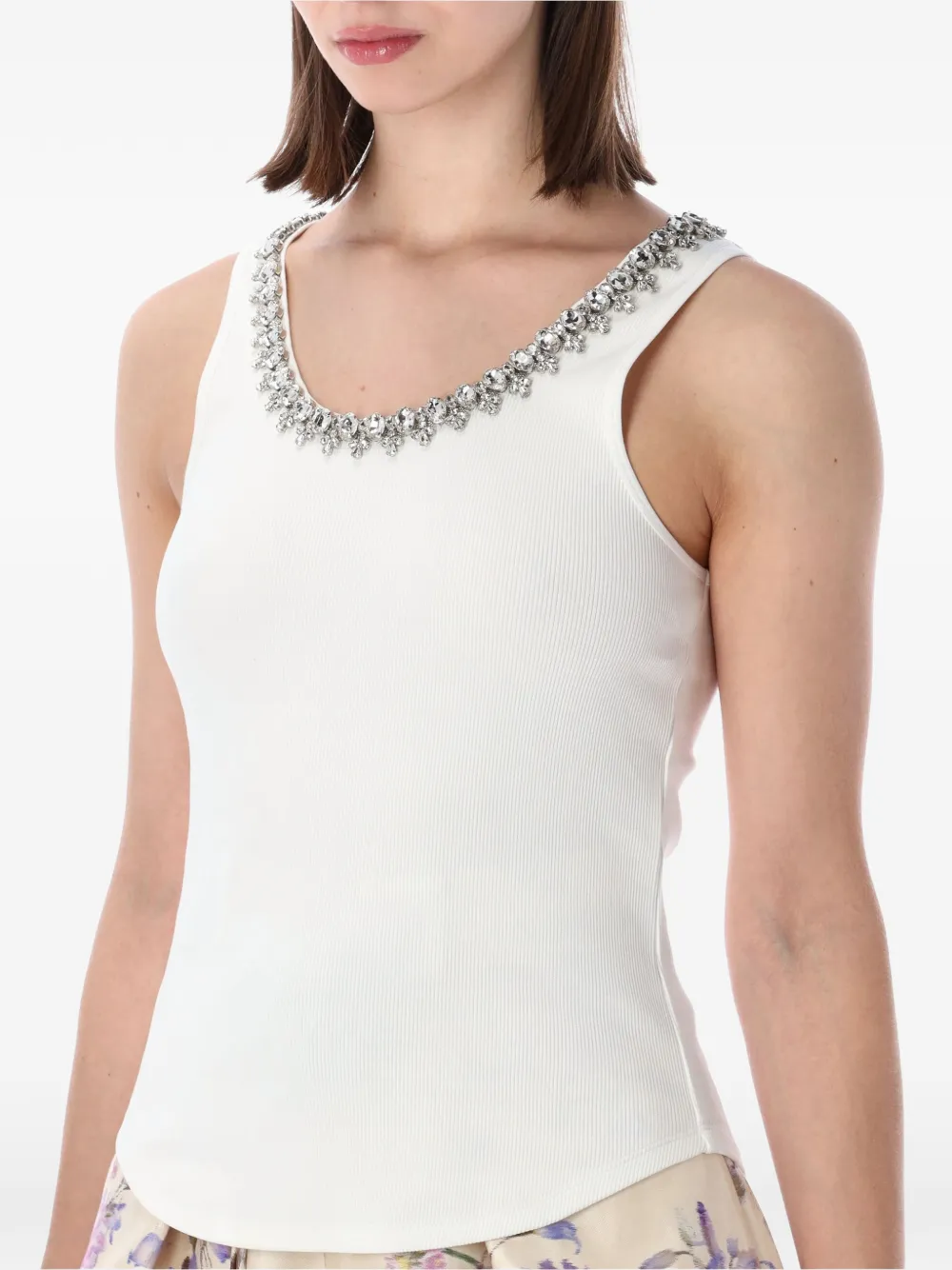 ZIMMERMANN Verfraaide mouwloze tanktop Beige