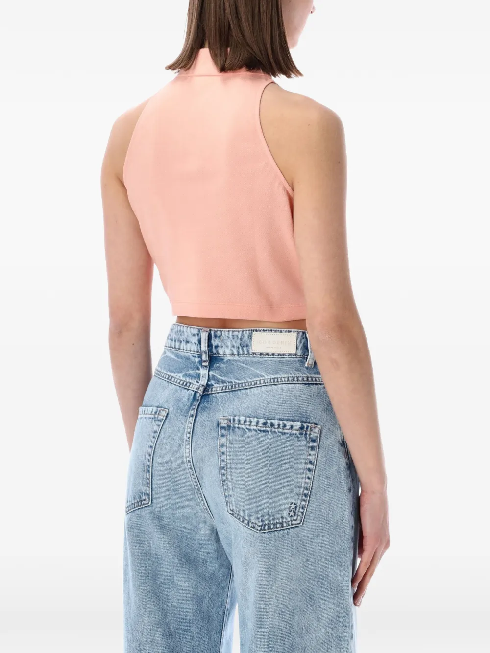 Lacoste Cropped poloshirt Roze