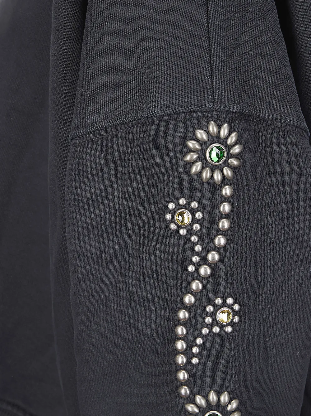 Htc Los Angeles Sweater met paisley-print en studs Zwart