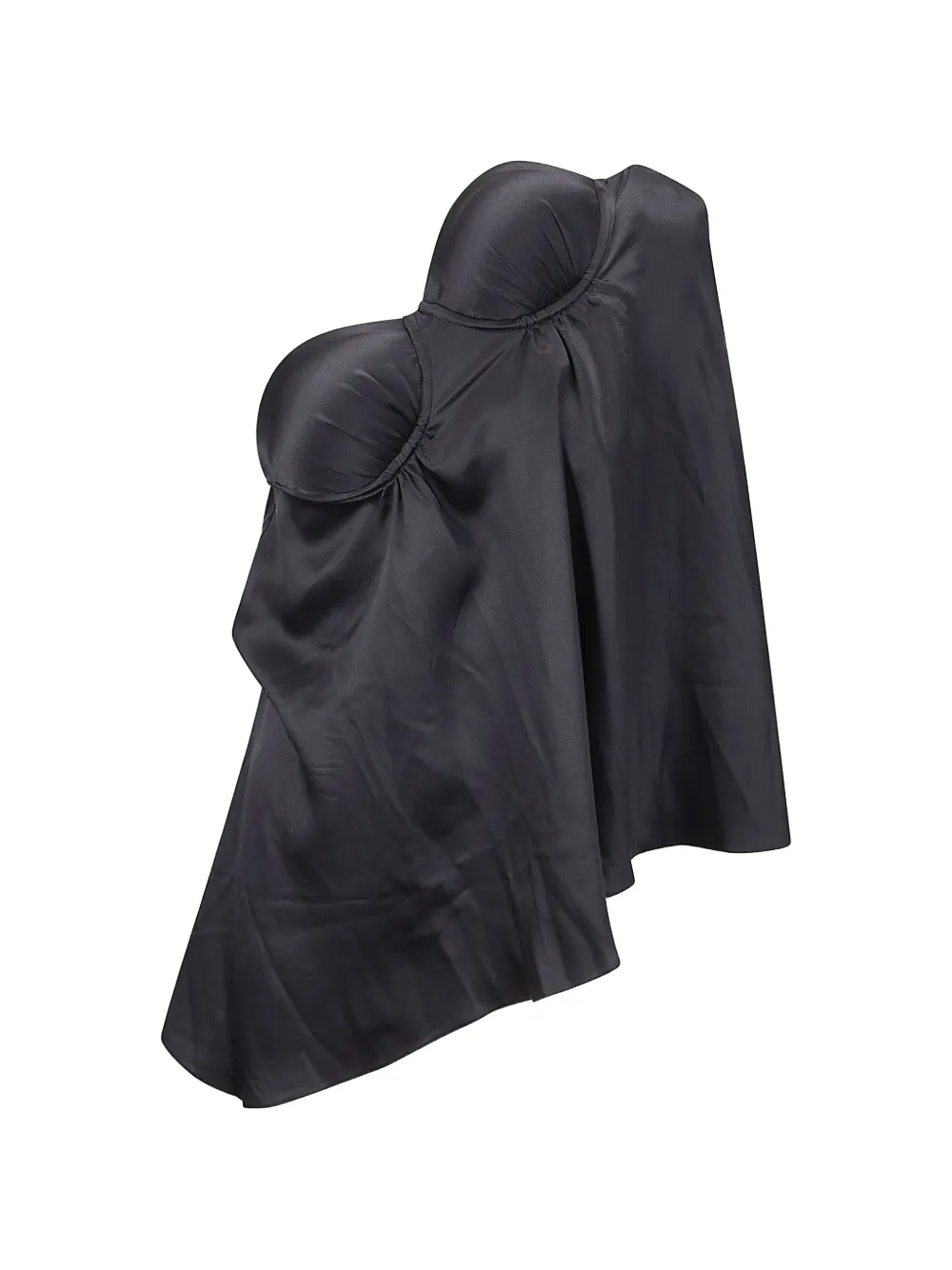 ALAINPAUL asymmetrical bustier top - Black
